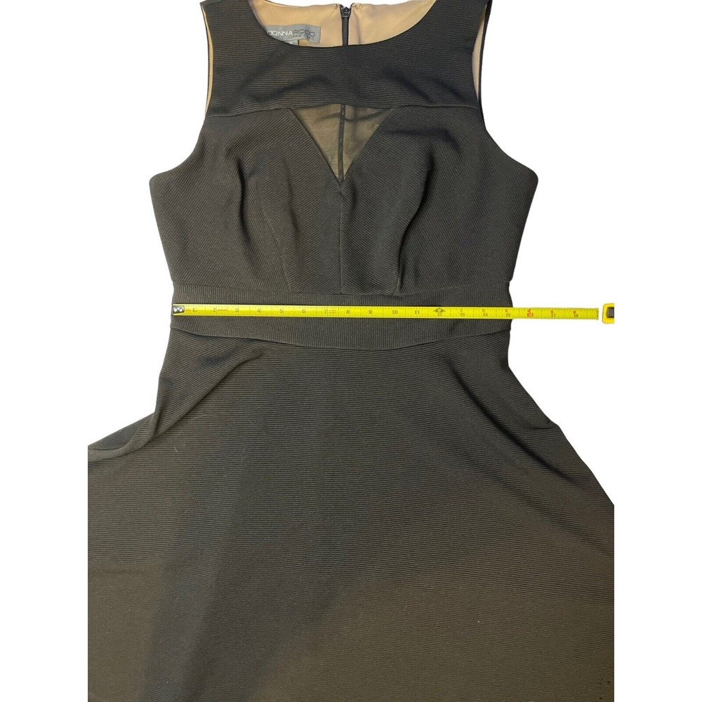 Donna Ricco NY Dress Womens Size 10 Black Sheer peep Cocktail Party Little Black - Picture 3 of 8